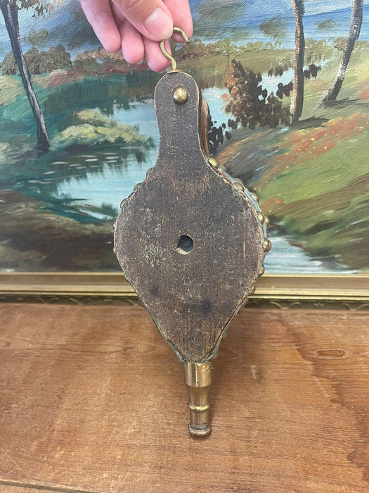Vintage wooden Fireplace Bellows -￼ SEALYHAM.