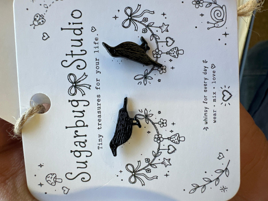 Mini Crow Earrings