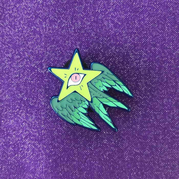 Moon and Star Angel Pins