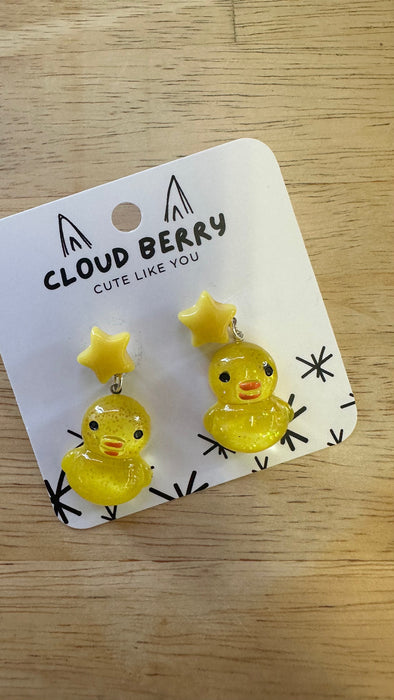 Yellow Duck Earring