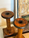 pair of vintage wooden spools ( Online Purchase Only )