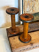 pair of vintage wooden spools ( Online Purchase Only )