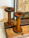 pair of vintage wooden spools ( Online Purchase Only )