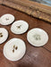 possibly vintage mid century modern style Handmade Ceramic Trinket Dishes Nature-Inspired Botanical Designs. Set of 5