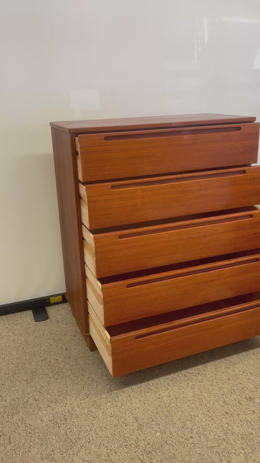 Vintage Danish Mid Century Modern Tallboy Dresser by Nils Jonsson for Torring Mobelfabrik Seattle