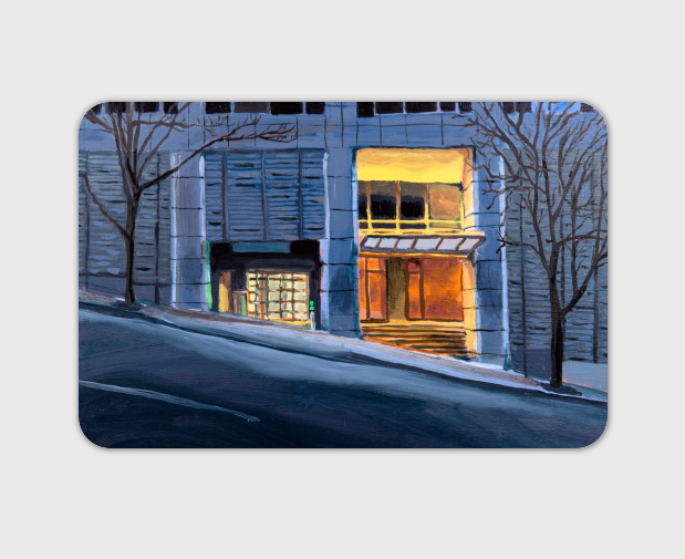 Seattle Winter Night Downtown Hill Sticker