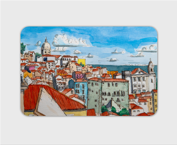 Scenic Lisbon Overlook Sticker