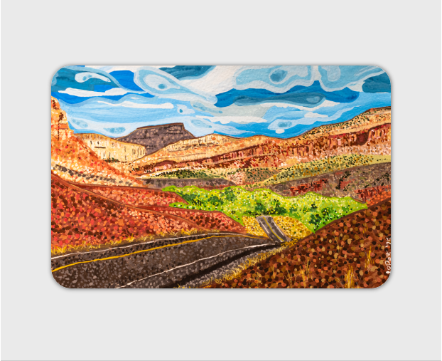Southwest Landscape Pointillist Sticker