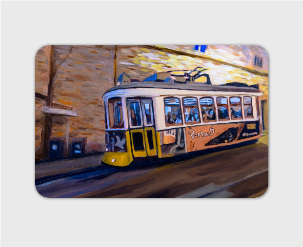 Yellow Lisbon Tram Sticker