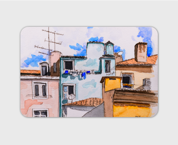 Lisbon Rooftop View Sticker
