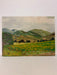 vintage landscape painting with patina