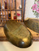 vintage mid century modern style brass duck with lid and bowl