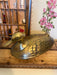 vintage mid century modern style brass duck with lid and bowl