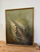 vintage mid century modern style textured painting attributed to Norway Artist Ivar Bruun