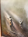 vintage mid century modern style textured painting attributed to Norway Artist Ivar Bruun