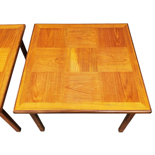 Vintage Danish Mid Century Modern Teak Coffee Tables Set of 2