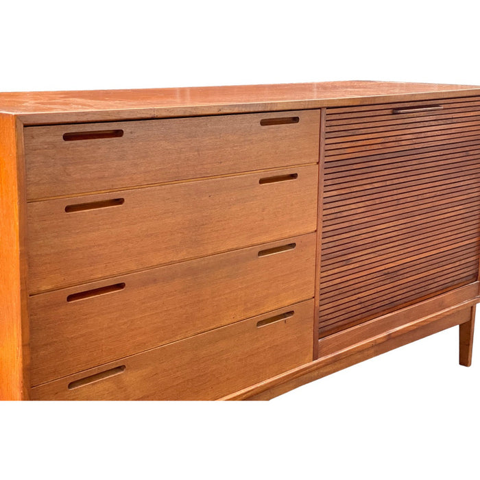 Vintage Imported Danish Modern Teak Credenza/Buffet Tambour Door by William Watting (Available by Online Purchase Only)