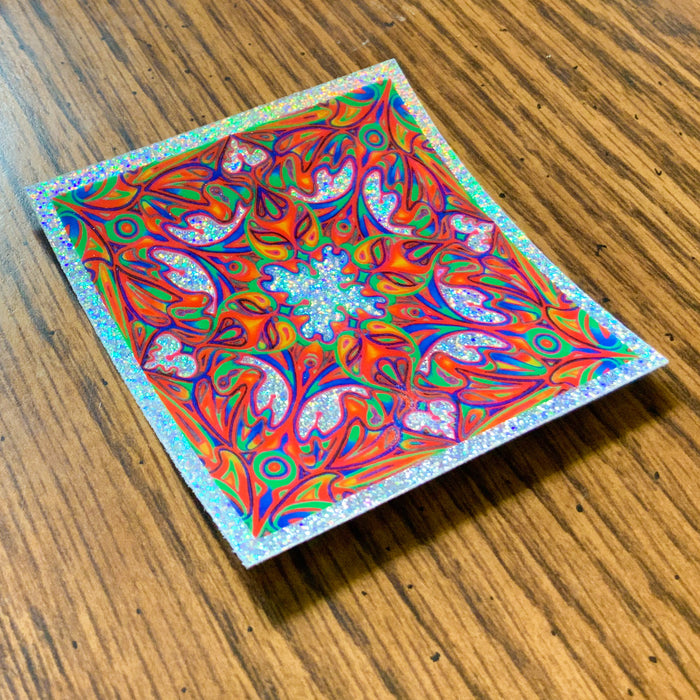 Psychedelic Glitter Sticker
