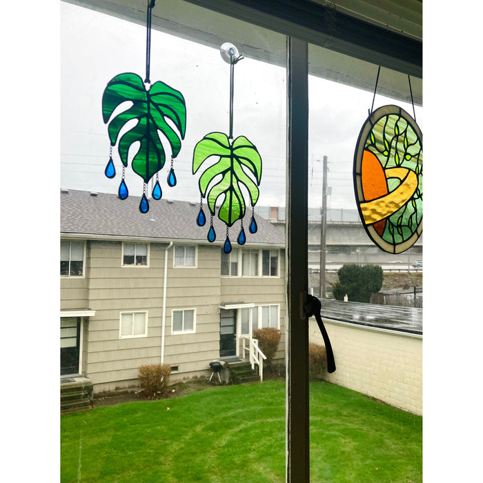 Well Watered Monstera Stained Glass