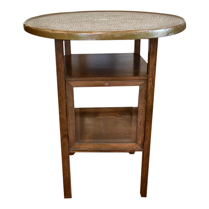 Antique Arts And Crafts Brass Top Display Table (Available by Online Purchase Only)