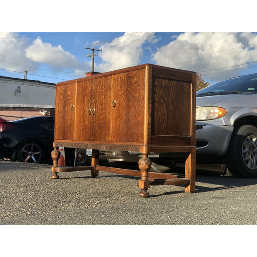 19th Century English Welsh Antique Oak Cabinet Sideboard Buffet or Credenza(Available by online purchase)