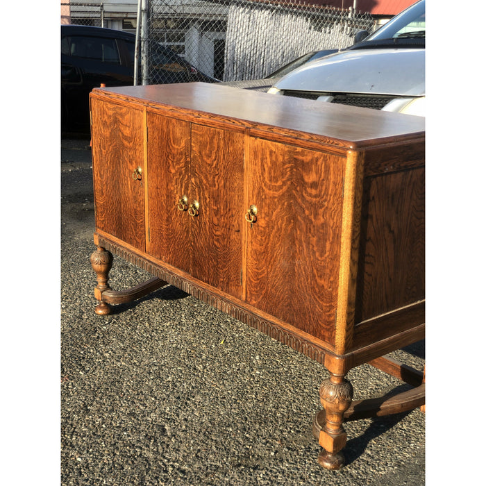 19th Century English Welsh Antique Oak Cabinet Sideboard Buffet or Credenza(Available by online purchase)