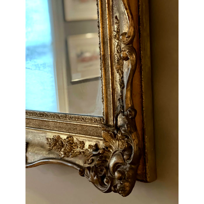 19th Century Rectangular French Napoleon III Giltwood Mirror