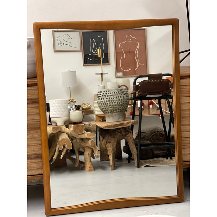 Mid Century Modern Wood Framed Mirror
