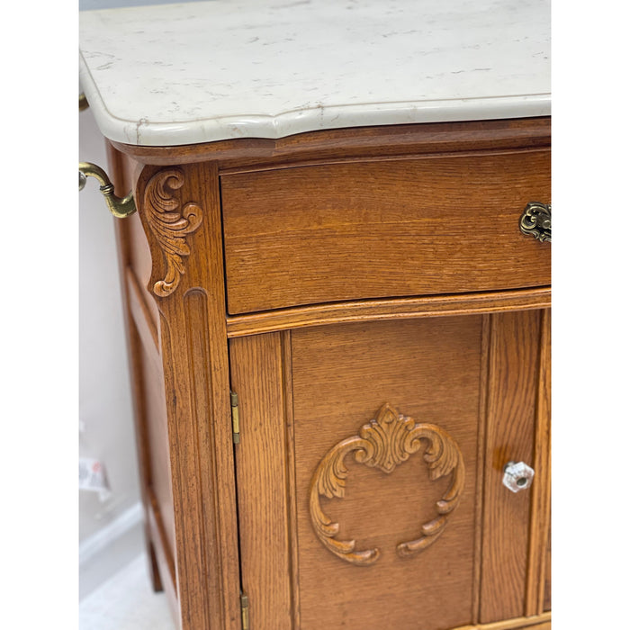 Vintage French Style Cabinet with Stone Top