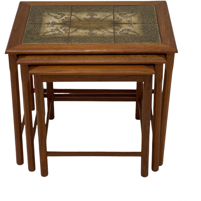 Vintage Mid-Century Modern nesting tables UK Import Possibly teak