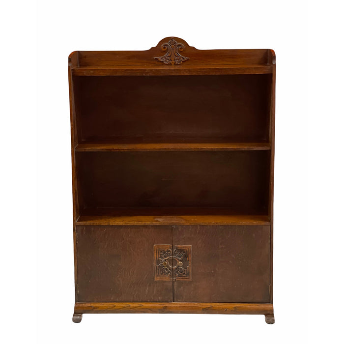 Vintage English Bookshelf Cabinet