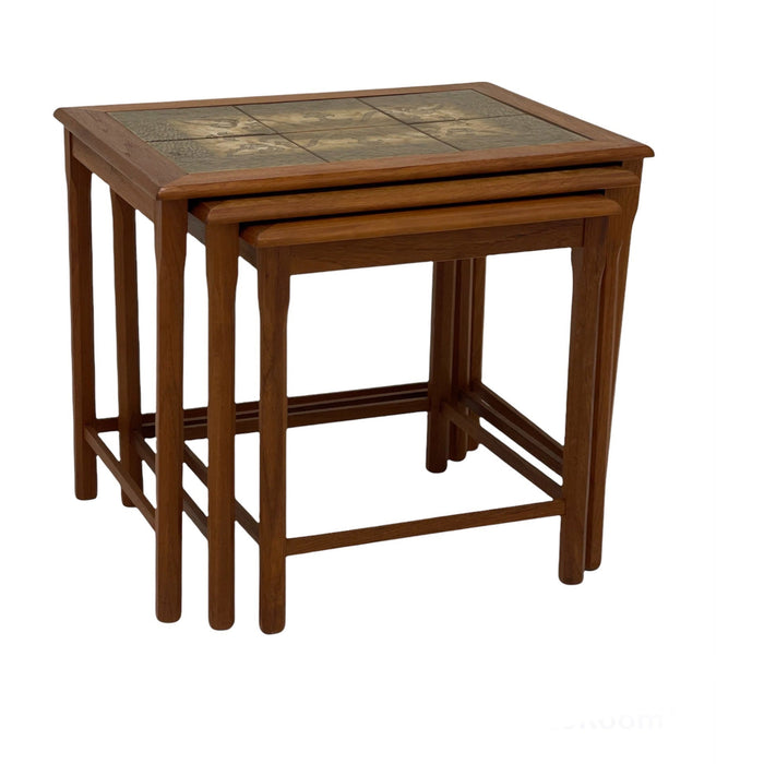 Vintage Mid-Century Modern nesting tables UK Import Possibly teak