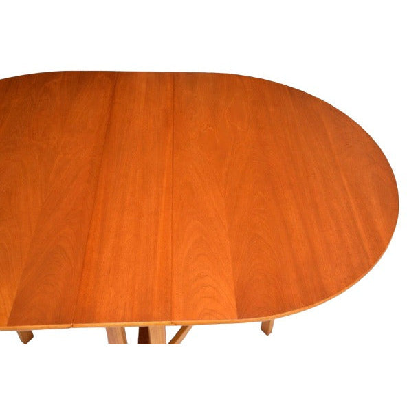 Imported Vintage Mid Century Modern Walnut Gateleg Extended Dining Table (Available by Online Purchase Only)