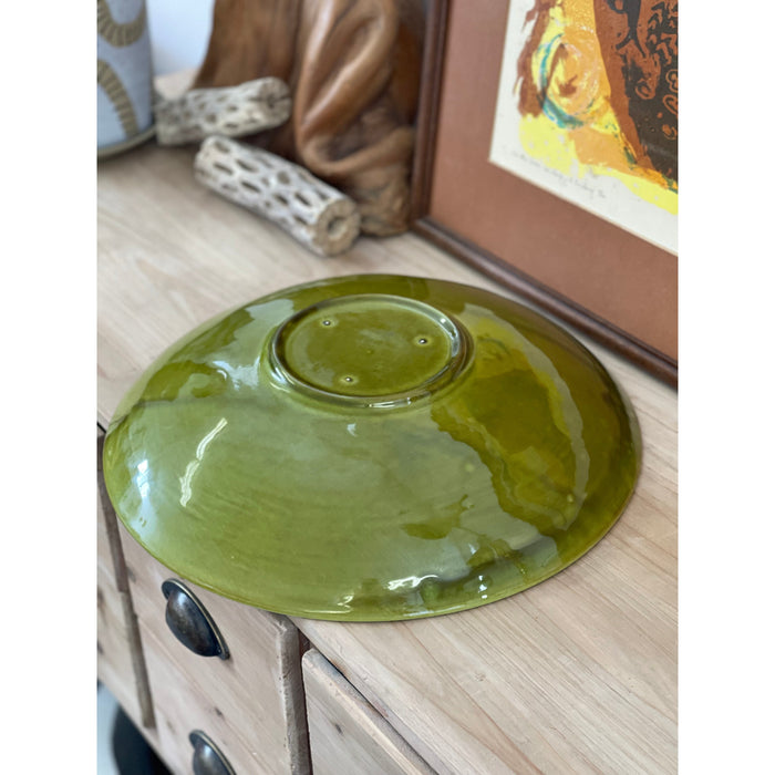 Vintage Plate with Mushroom Design with Interesting Glaze