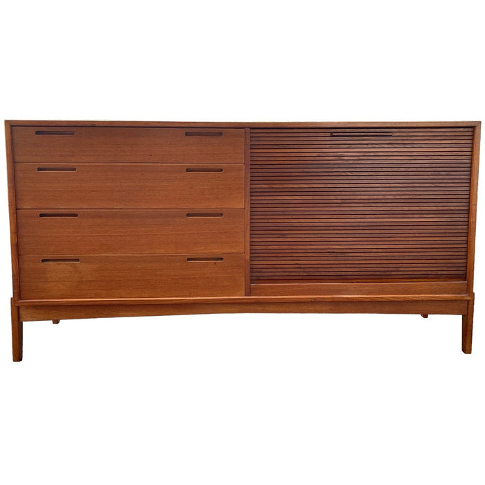 Vintage Imported Danish Modern Teak Credenza/Buffet Tambour Door by William Watting (Available by Online Purchase Only)