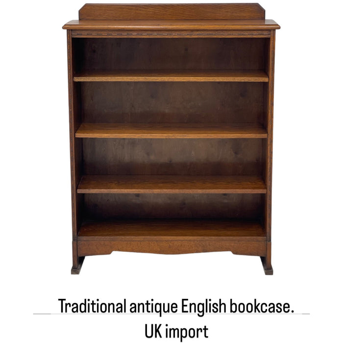 Vintage Traditional English Bookshelf U Import