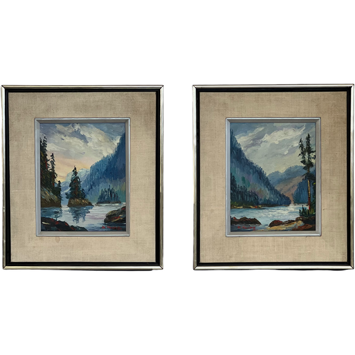 Vintage Framed Art Set Of Two