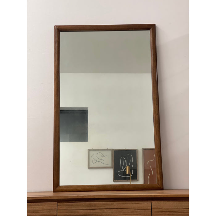 Mid Century Modern Walnut Framed Wall Mirror by Mount Airy Furniture Company