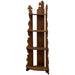 Antique Style Corner Bookshelf Fixed Shelves