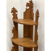 Antique Style Corner Bookshelf Fixed Shelves