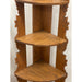 Antique Style Corner Bookshelf Fixed Shelves