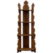 Antique Style Corner Bookshelf Fixed Shelves