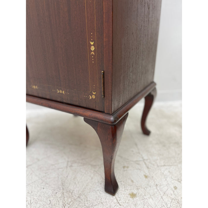 Vintage Music Cabinet with Decorative Inlay