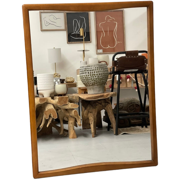 Mid Century Modern Wood Framed Mirror