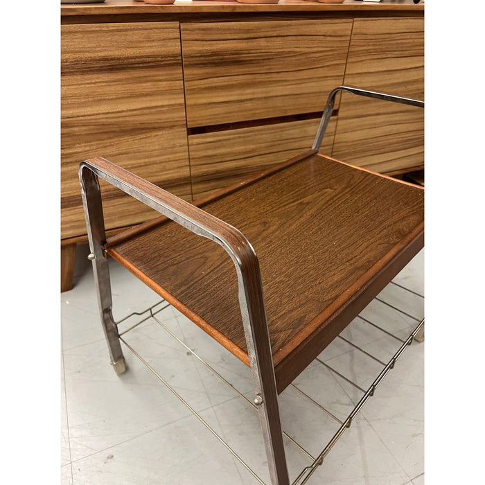 Vintage Mid Century Modern Rolling Accent Table
