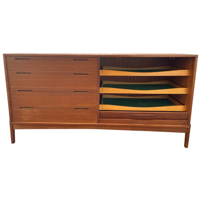 Vintage Imported Danish Modern Teak Credenza/Buffet Tambour Door by William Watting (Available by Online Purchase Only)