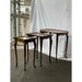 English Antique Burl Wood Nesting End Tables Set