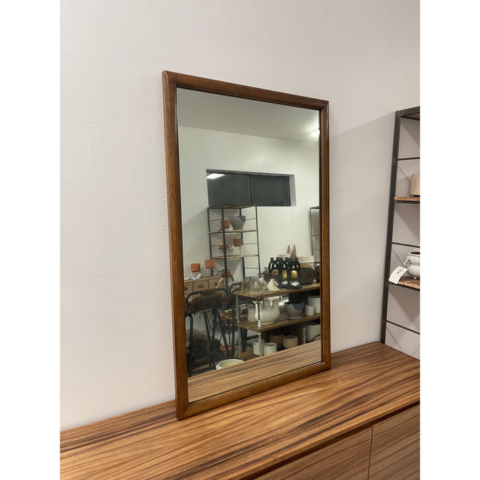 Mid Century Modern Walnut Framed Wall Mirror by Mount Airy Furniture Company