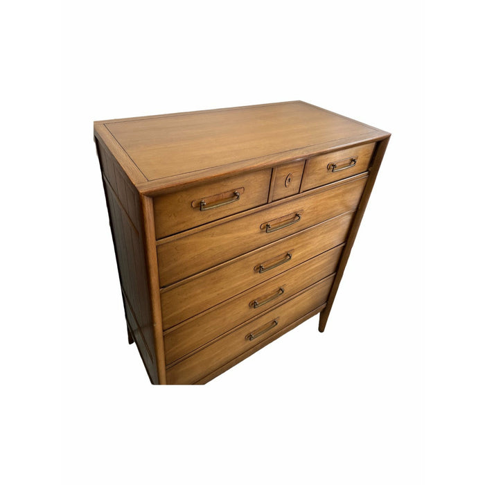 Vintage Drexel Solid Pecan Mid Century Modern Dresser Designed by James Bouffard (Available for Online Purchase Only)