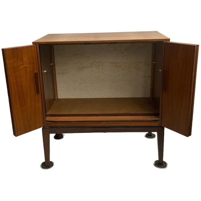 Imported UK Vintage Mid Century Modern Record Cabinet